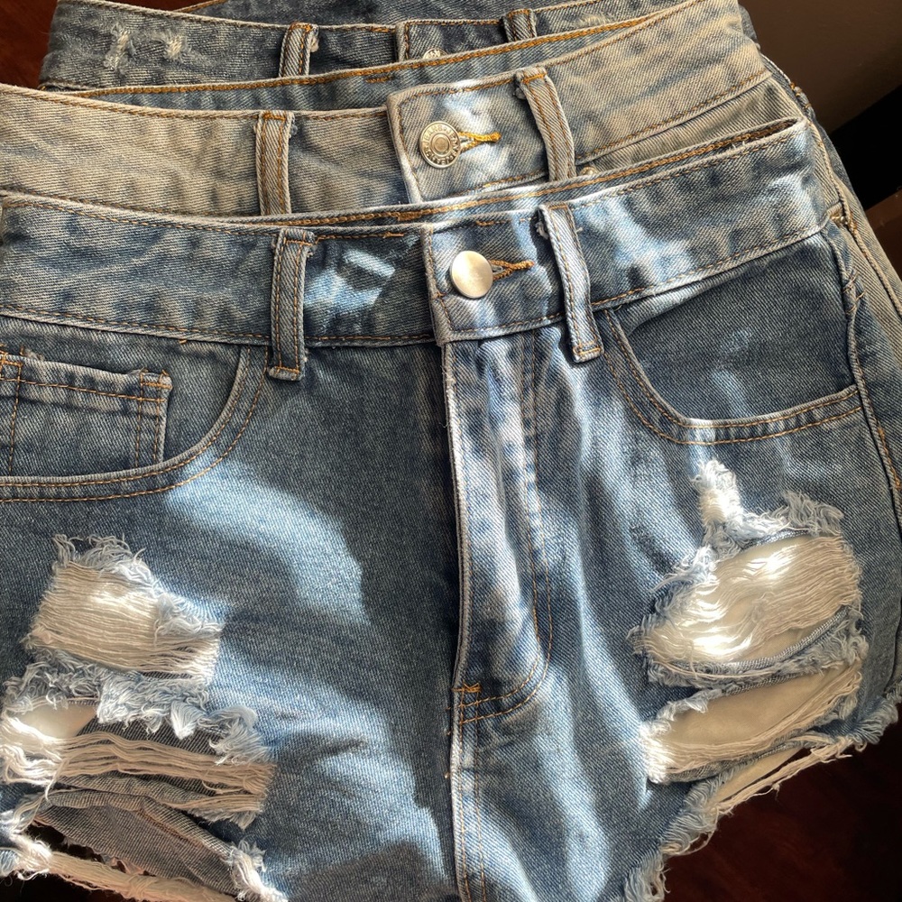 3 SHEIN Petite Jean shorts (xxs)
